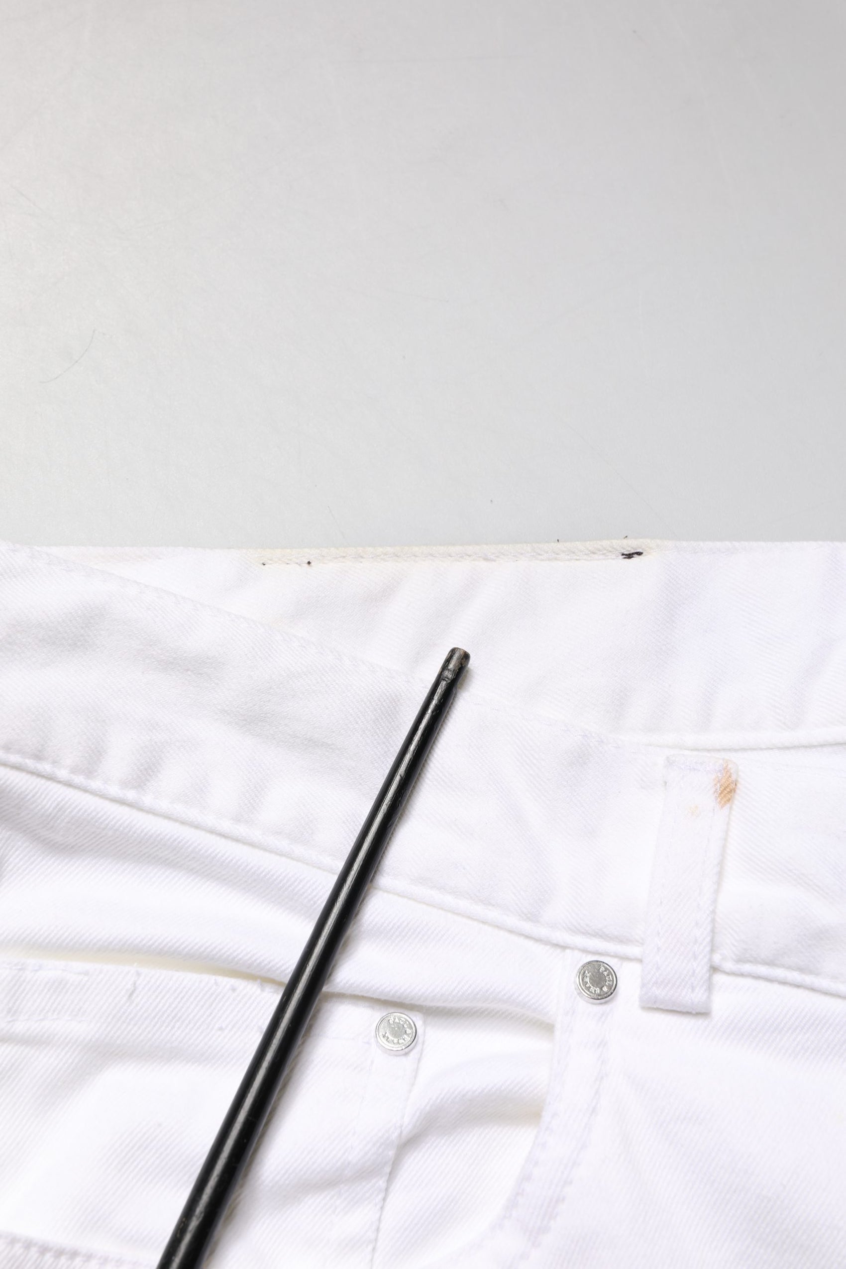 Paul & Shark White Straight Mid Waist Denim Trouser Jeans