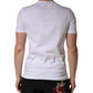 President's White Logo Embroidery Cotton Men Crew Neck T-shirt