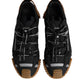 Dolce & Gabbana Black Logo Lace Up Low Top NS1 Sneakers Shoes