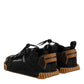Dolce & Gabbana Black Logo Lace Up Low Top NS1 Sneakers Shoes