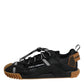 Dolce & Gabbana Black Logo Lace Up Low Top NS1 Sneakers Shoes