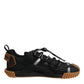 Dolce & Gabbana Black Logo Lace Up Low Top NS1 Sneakers Shoes