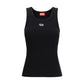 Diesel Black Cotton Tank Tops