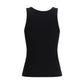 Diesel Black Cotton Tank Tops