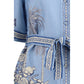 Alemais Blue Linen Casual Dress