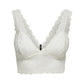 Only White Polyester Bra