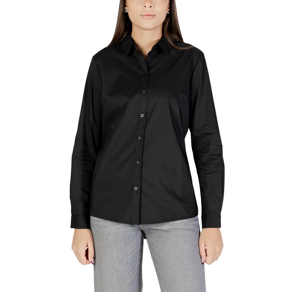 Jacqueline De Yong Black Cotton Blouse