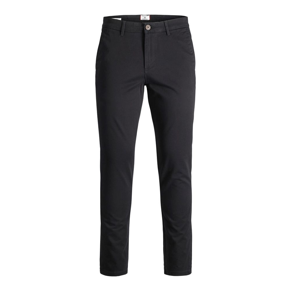 Jack Jones Black Cotton Casual Pants