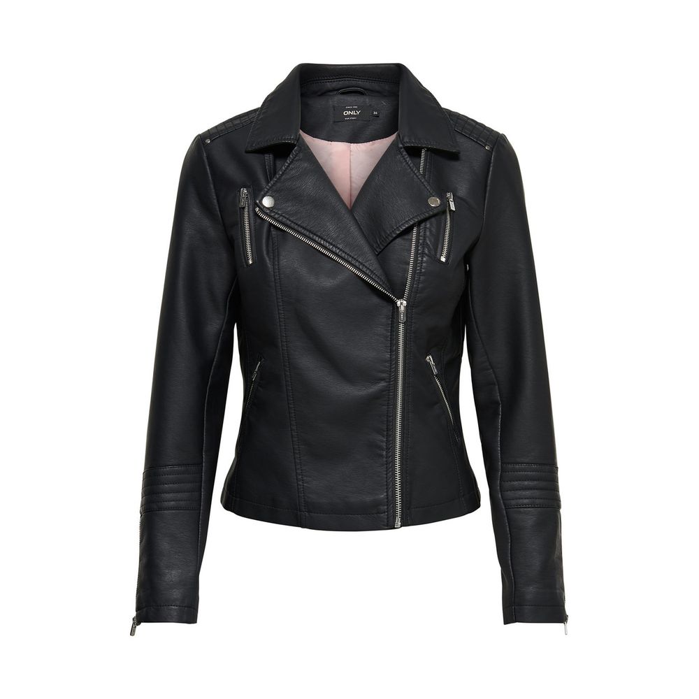 Only Black Viscose Biker Jacket