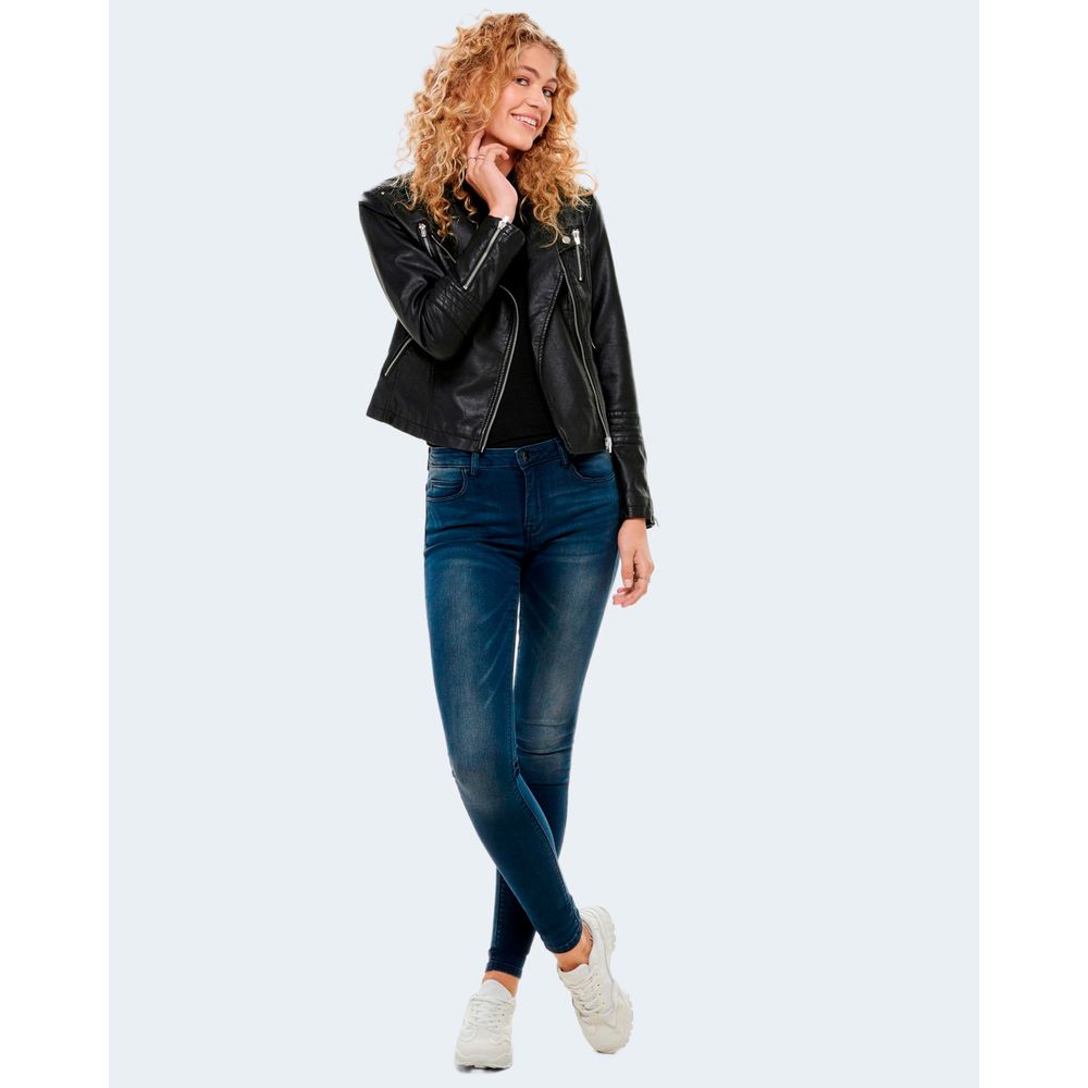 Only Black Viscose Biker Jacket