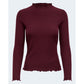 Only Bordeaux Polyester Turtleneck