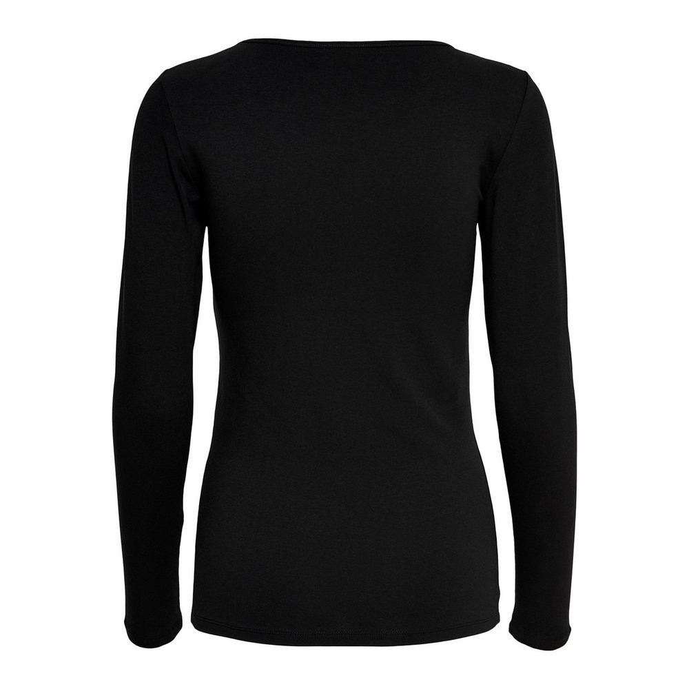 Only Black Cotton Long Sleeve T-Shirt
