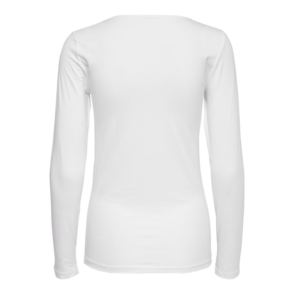 Only White Cotton Long Sleeve T-Shirt