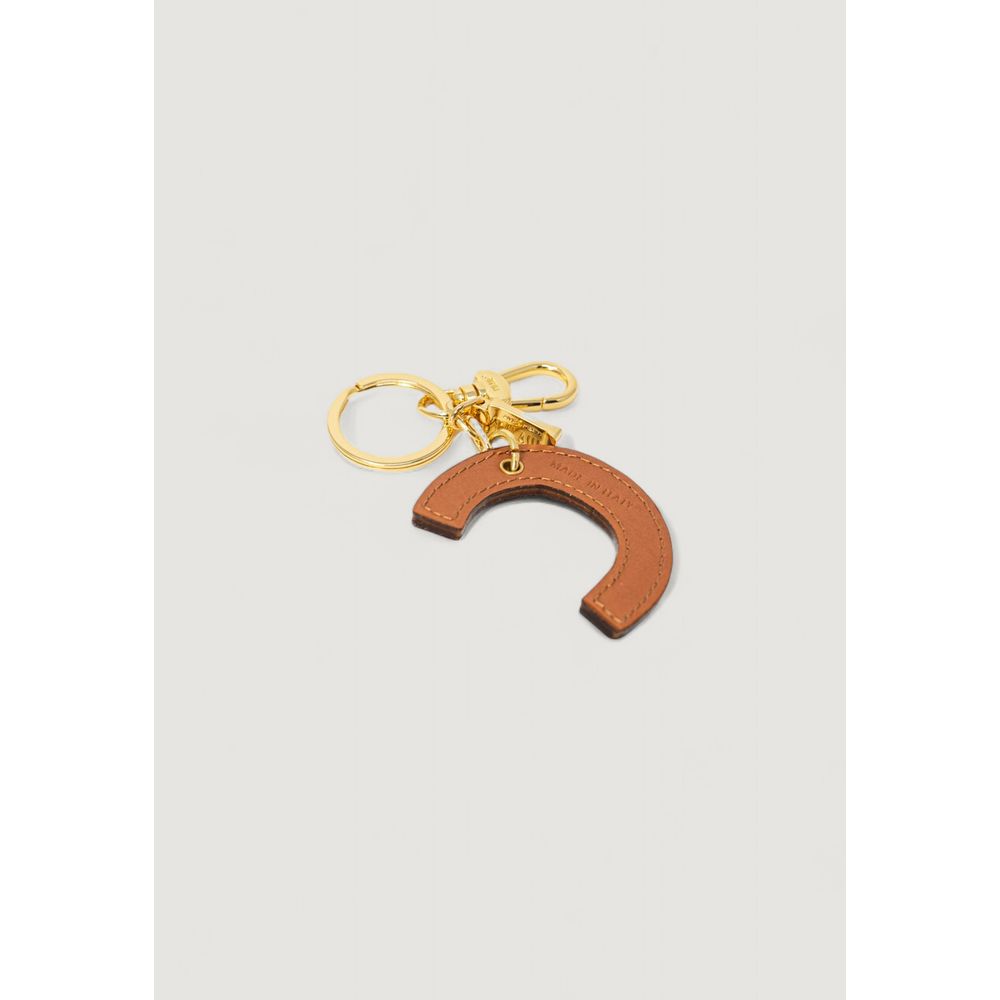 Alviero Martini Prima Classe Beige Leather Keychain