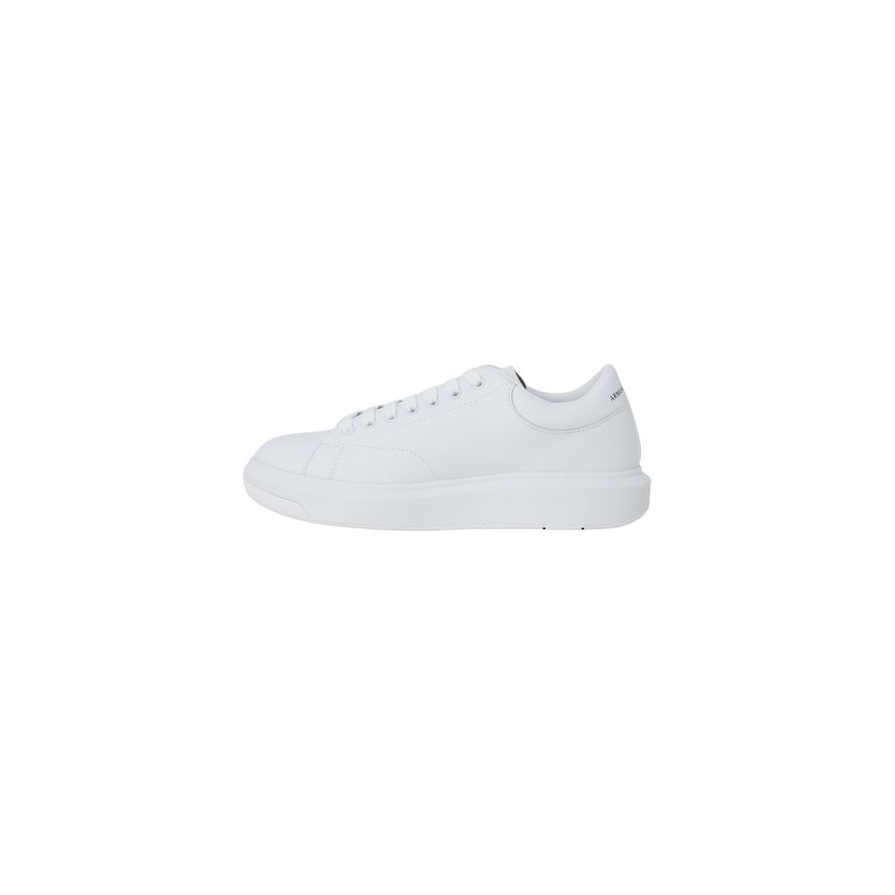 Armani Exchange White Leather Low Top Sneakers
