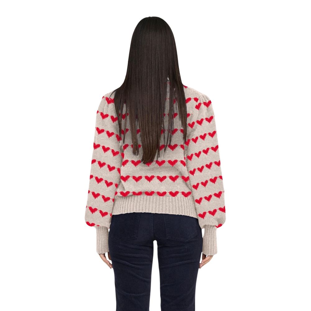 Jacqueline De Yong Beige Polyester Sweatshirt