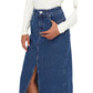 Only Blue Cotton Long Skirt