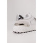 PINKO White Leather Low Top Sneakers