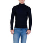 Antony Morato Blue Viscose Turtleneck