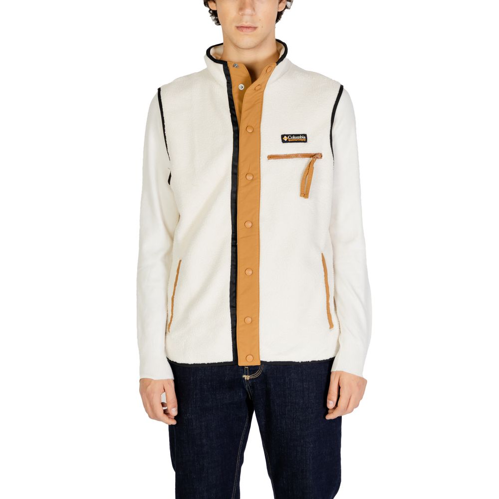 Columbia Cream Polyester Sleveless Jacket