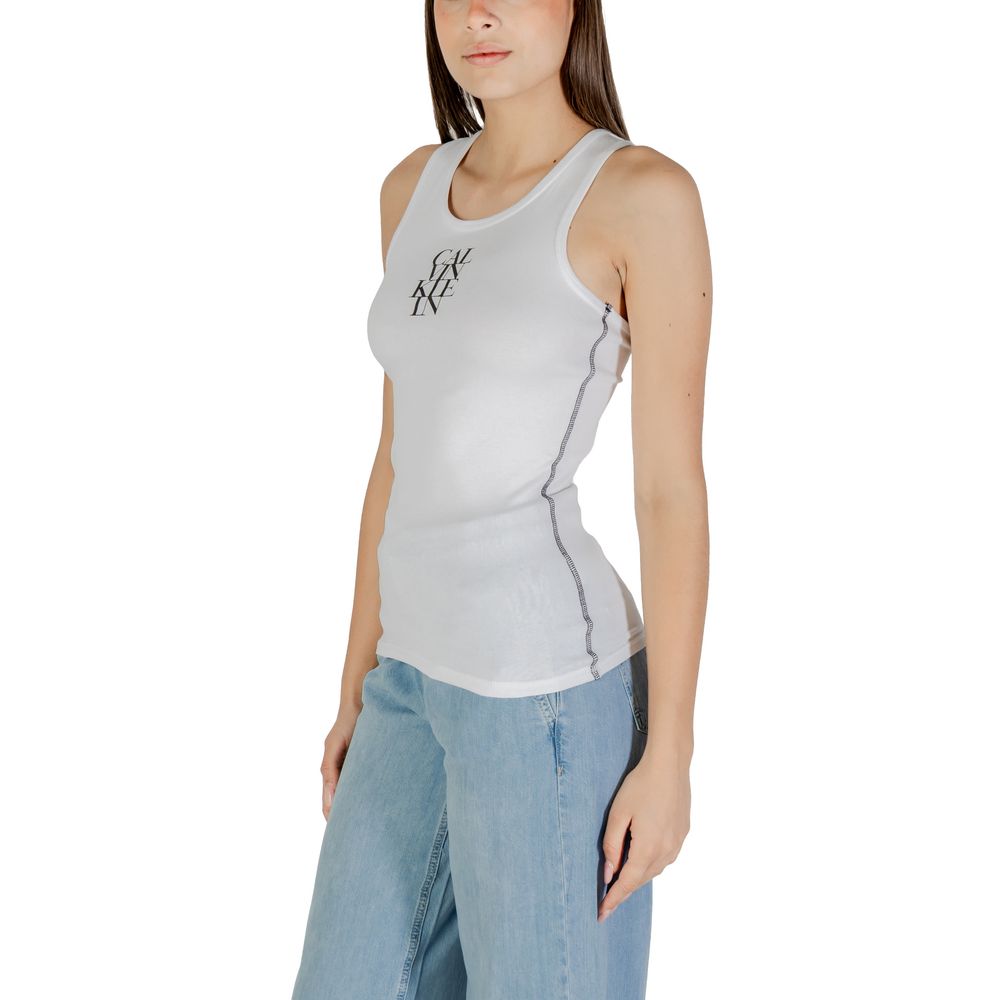 Calvin Klein Jeans White Cotton Top