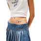 Tommy Hilfiger Jeans Blue Recycled Cotton Mini Skirt