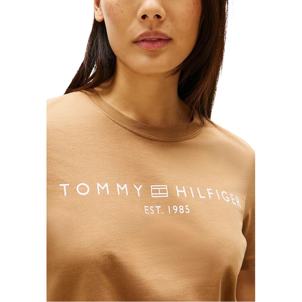 Tommy Hilfiger Brown Recycled Cotton T-Shirt