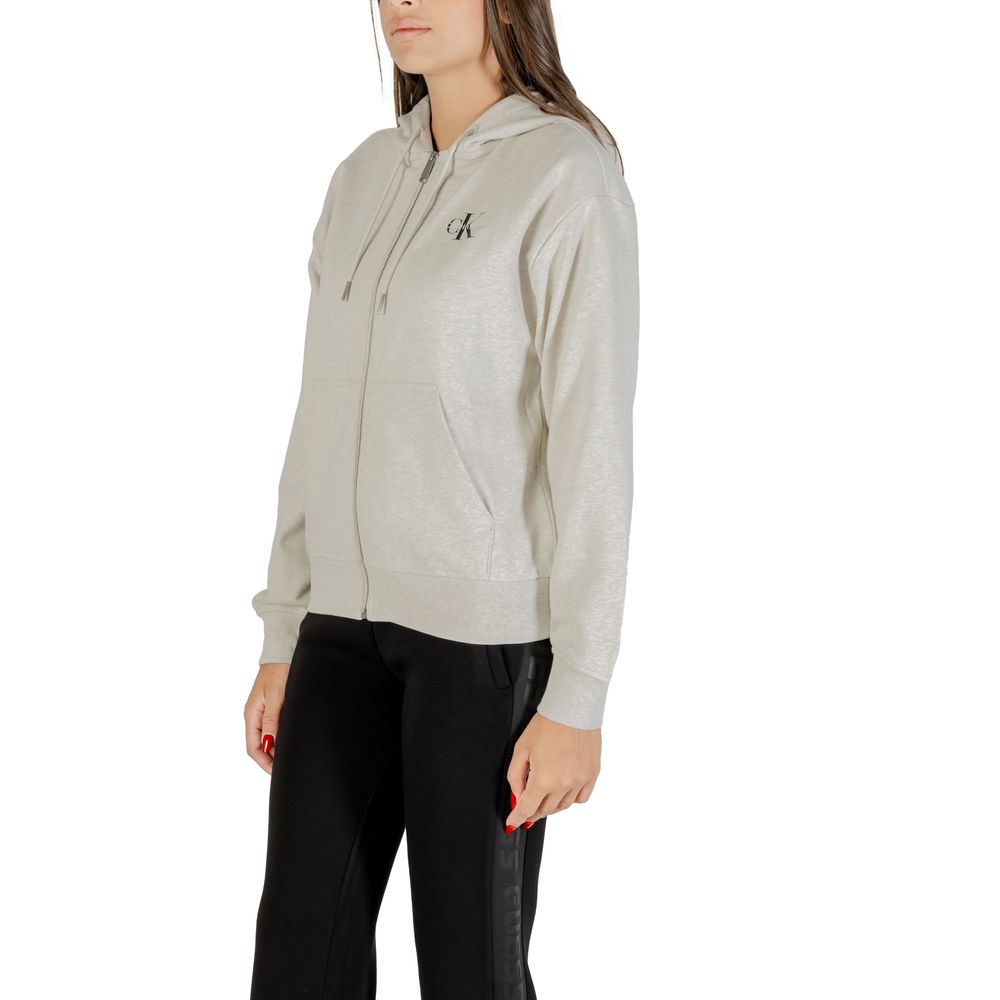 Calvin Klein Jeans Gray Cotton Hoodie