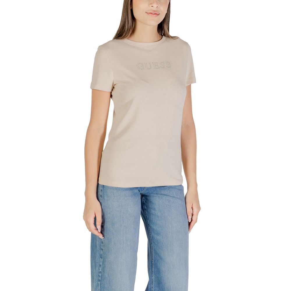 Guess Active Beige Cotton T-Shirt