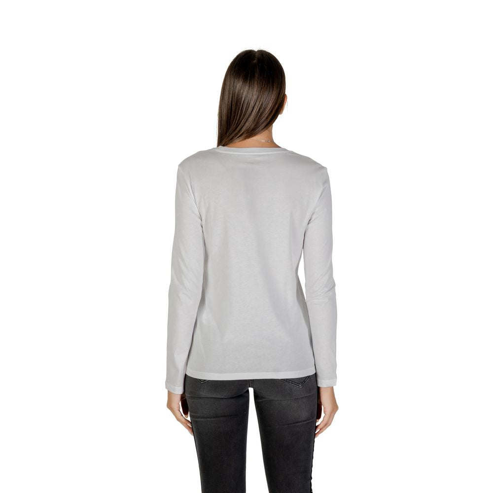 Armani Exchange White Cotton Long Sleeve T-Shirt