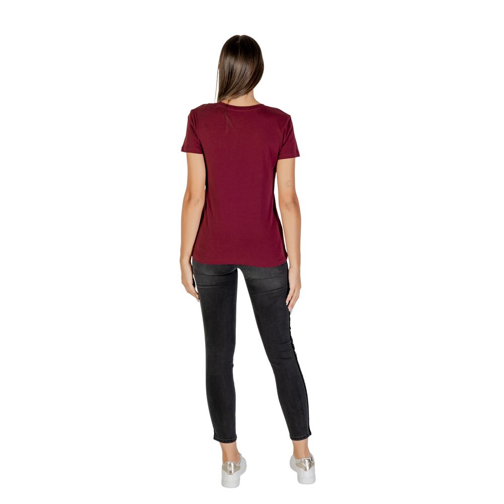 Armani Exchange Bordeaux Cotton T-Shirt