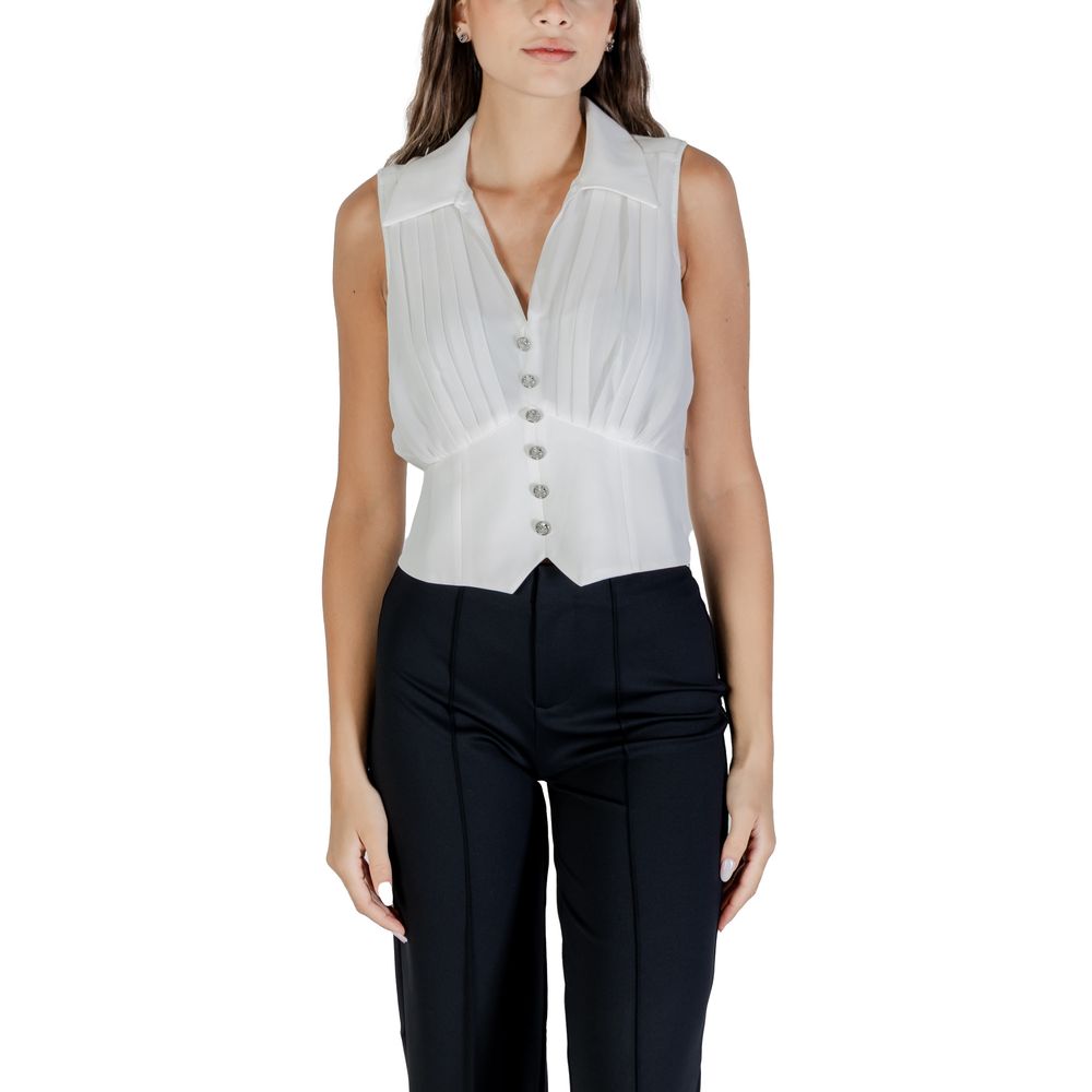 Morgan De Toi White Polyester Blouse