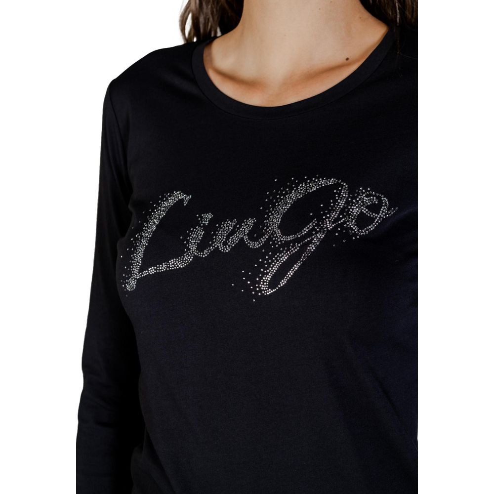 Liu Jo Black Cotton Long Sleeve T-Shirt