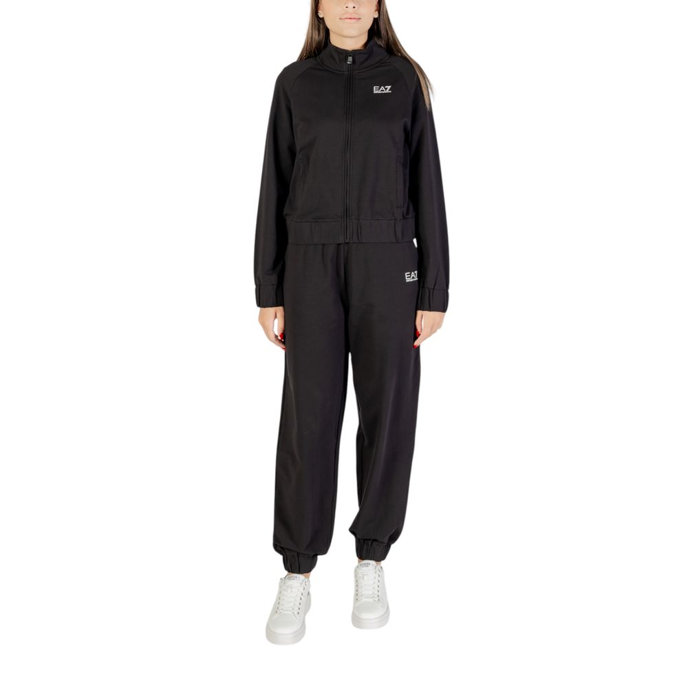 EA7 Emporio Armani Black Cotton Tracksuit