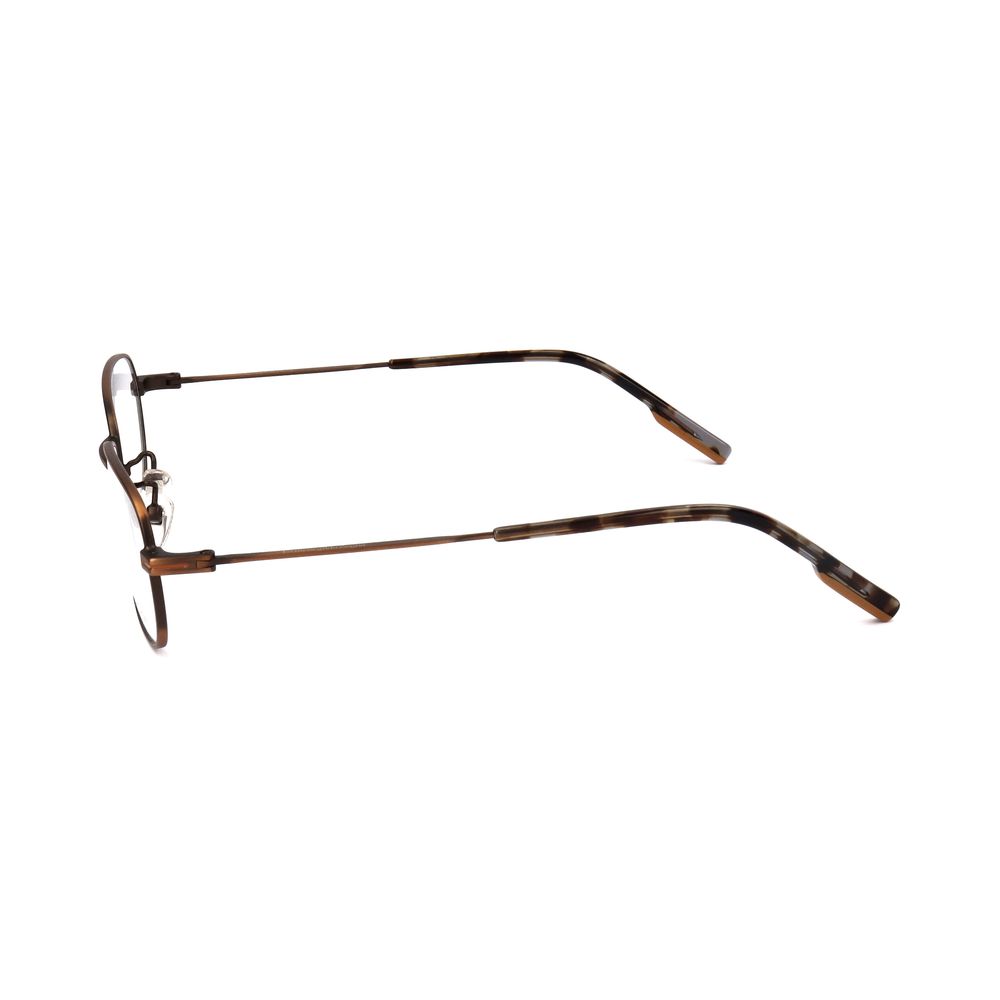 Ermenegildo Zegna Brown Metal Glasses (Frames)