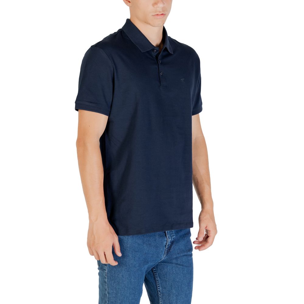 Calvin Klein Jeans Blue Cotton Polo Shirt