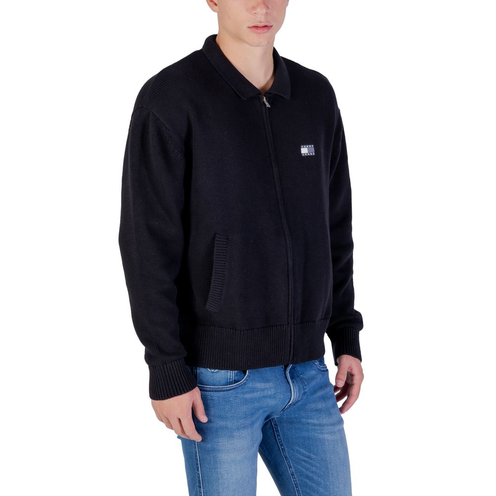 Tommy Hilfiger Jeans Black Recycled Cotton Cardigan