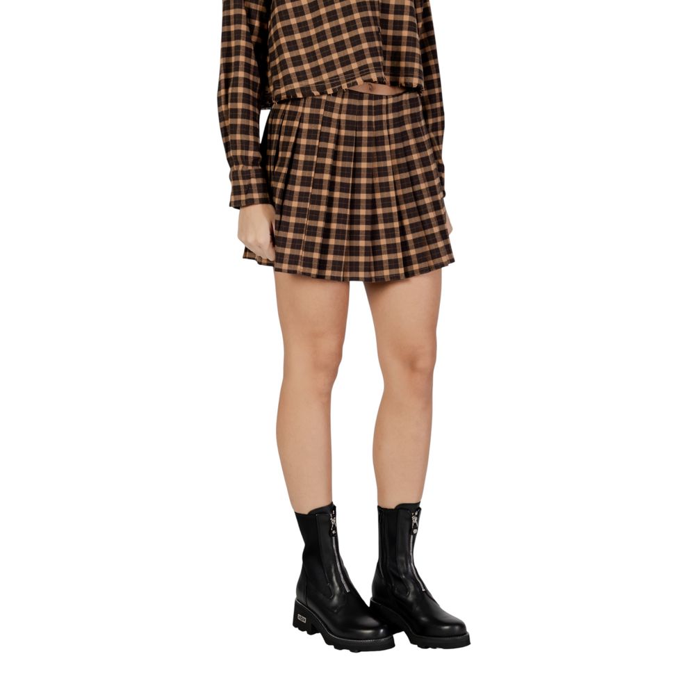 Only Brown Recycled Polyester Mini Skirt
