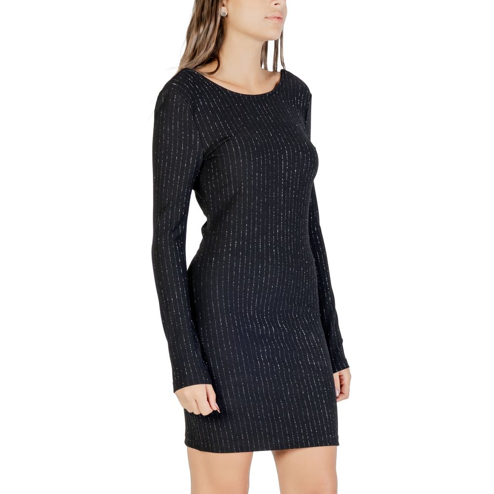 Jacqueline De Yong Black Polyester Short Dress