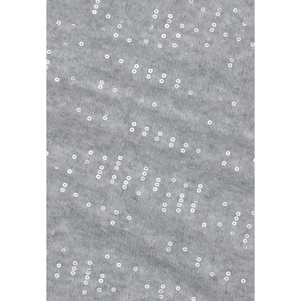 Pieces Gray Recycled Polyester Scarf