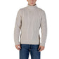 Gianni Lupo Gray Marabou Turtleneck