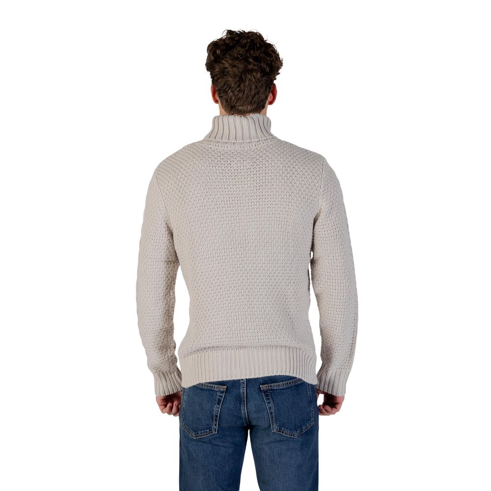 Gianni Lupo Gray Marabou Turtleneck