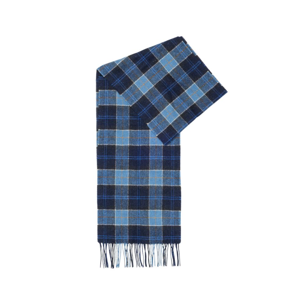 Barbour Blue Wool Scarf