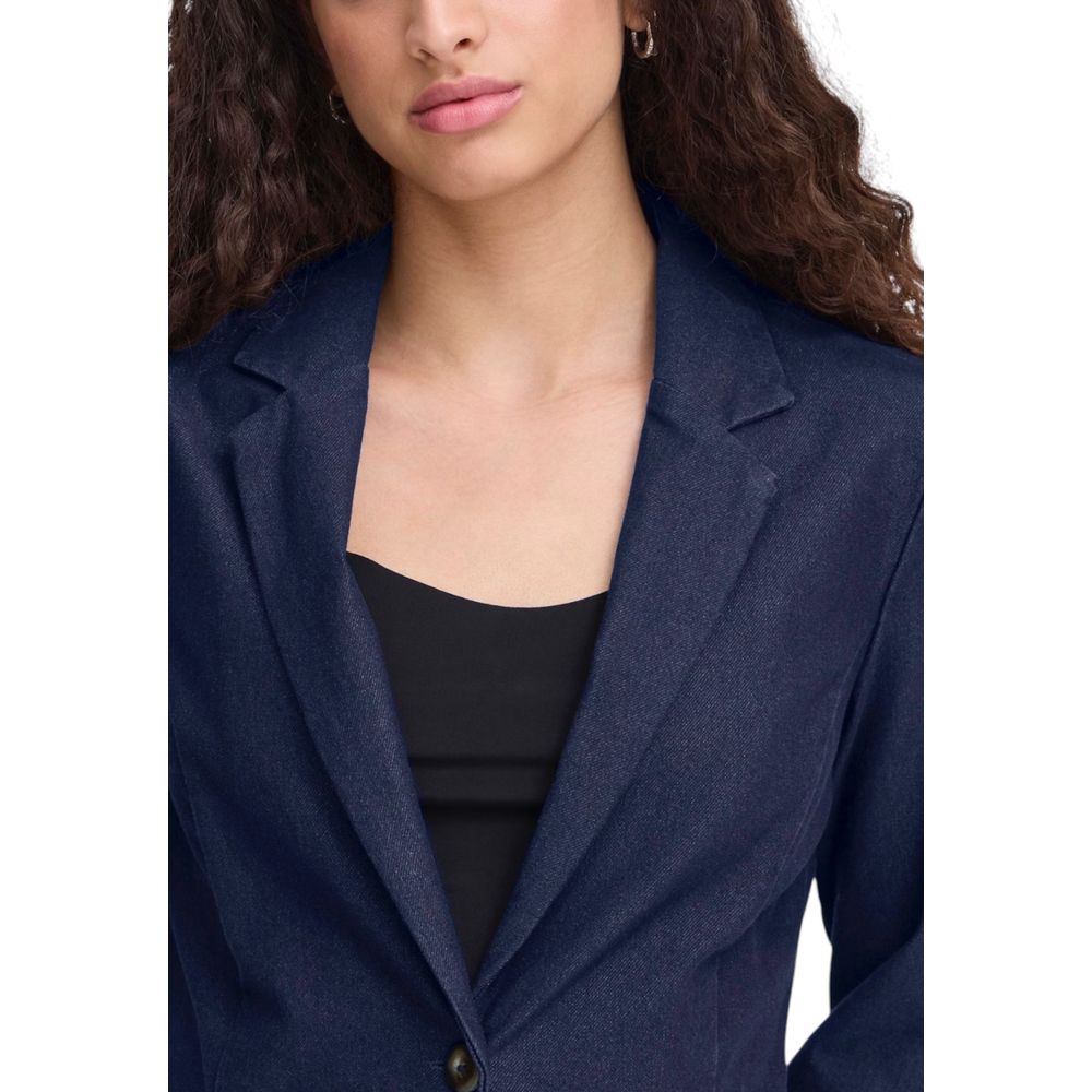 ICHI Blue Cotton Blazer