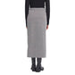 ICHI Black And White Polyester Long Skirt
