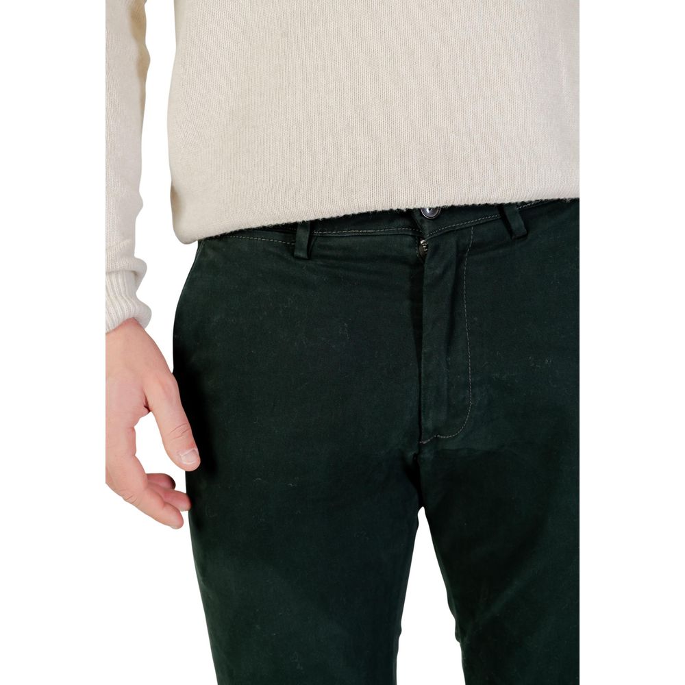 Borghese Green Cotton Skinny Pants