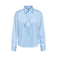Jacqueline De Yong Blue Cotton Blouse