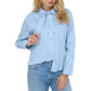 Jacqueline De Yong Blue Cotton Blouse