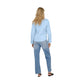 Jacqueline De Yong Blue Cotton Blouse