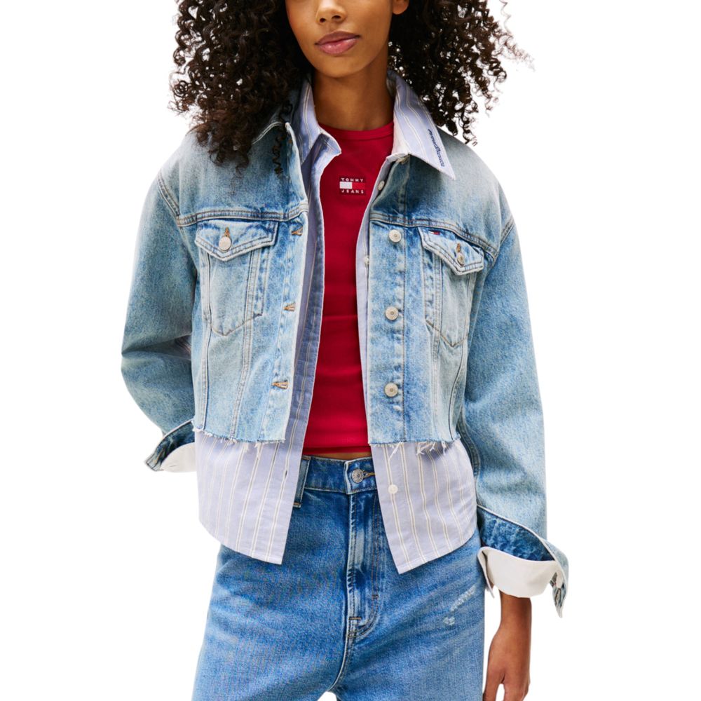 Tommy Hilfiger Jeans Light Blue Recycled Cotton Denim Jacket